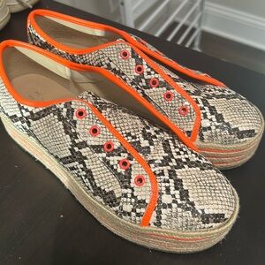 Mix No. 6 Snakeskin Look Sneakers.  Worn Once. Size 7